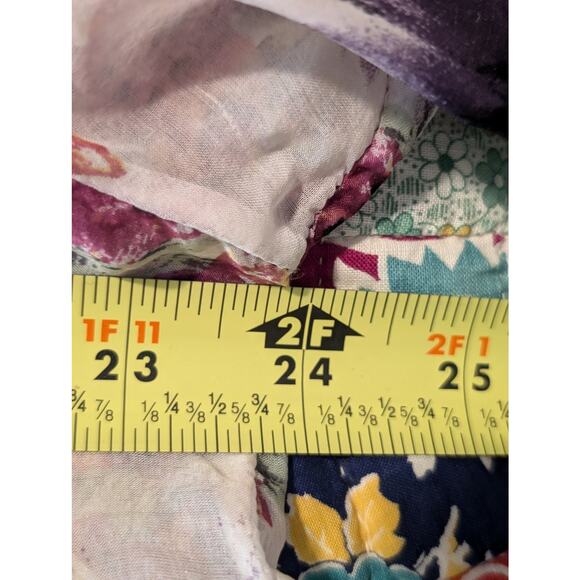 Australian Silk Diva Purple Rose Flowy Boho Silk Tunic Womens Size XL - Picture 7 of 12